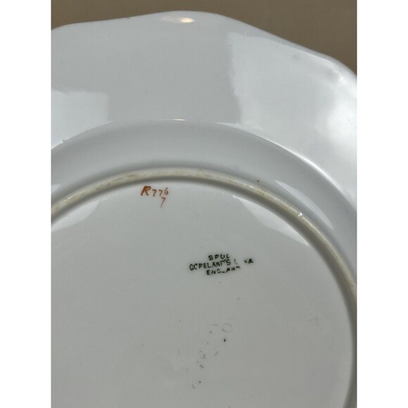 2 HTF Antique Spode Copeland Cobalt Blue Gold Trim R7767 Salad Plate 7 3/4” - Picture 5 of 12